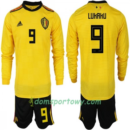 Koszulka Belgia LURARU 9 Dziecięcy Wyjazdowe Koszulki Piłkarskie Mistrzostwa Świata 2018 Długi Rękaw